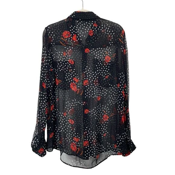 THE KOOPLES Poppy Popi Pop swiss dot Print blouse Size 2 - Picture 7 of 8